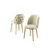 Hanah Home set trpezarijskih stolica Axle 8 kom, krem tkanina Babyface, zlatne metalne noge