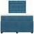 Vidaxl Box spring postelja z vzmetnico temno modra 120x200 cm žamet