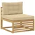 Set vanjskih sofa 10 pcs Bijela i bež Čvrsto drvo akacije