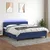 Vidaxl Box spring postelja z vzmetnico LED modra 160x200 cm blago