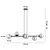 Luster na sajli ROSSI 6xE14/10W/230V crna/siva