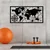 Opviq Zidna dekoracija World Map Large, 120x60 cm, 1.2mm, Crna