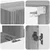 Set TV komoda Zidne 2 pcs Siva Sonoma Konstruirano drvo
