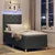 vidaXL LED Box Spring Postelja Temno siva 90 x 190 cm blago