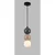 MAXLIGHT P0665 - Luster na sajli ALICE 1xG9/7W/230V prečnik 10 cm crna