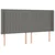 Vidaxl Box spring postelja z vzmetnico LED temno siva 180x200 cm blago