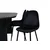Venture Design Jedilna miza in stol Bianca Oval in Polar 200x90x75 cm črna