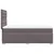 Vidaxl Box spring postelja z vzmetnico siva 90x190 cm umetno usnje