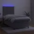 Krevet box spring s madracem LED svjetlosivi 80x200 cm baršun