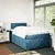 Vidaxl Box spring postelja z vzmetnico temno modra 120x200 cm žamet