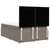 Vidaxl Box spring postelja z vzmetnico taupe 140x200 cm blago