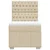 Vidaxl Box spring postelja z vzmetnico krem 100x200 cm blago