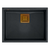 granitni umivalnik DAVID 50 Black Metallic