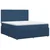 vidaXL Postelja boxspring z vzmetnico Modra 140 x 200 cm Blago