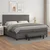 Vidaxl Box spring postelja z vzmetnico siva 200x200 cm umetno usnje