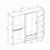 Hanah Home ormar sa reflektujućim staklom Nisa 20639, 225 cm, beli