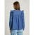 Pepe Jeans za ženske. PL304885 Bluza Lorely modra (L), Priložnostno, Bombaž, Dolg rokav