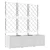 Vrtna saksija 3 pcs Bijeli 120 x 40 x 143 cm Plastika