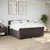 Vidaxl Box spring postelja z vzmetnico temno rjava 180x200 cm blago