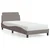 Vidaxl Postelja z vzmetnico Dover taupe 90x190 cm blago