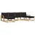 Set vanjskih sofa s jastukom 6 pcs Bijela i crna