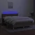 Vidaxl Box spring postelja z vzmetnico LED taupe 140x200 cm blago