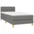 vidaXL Box spring postelja z vzmetnico temno siva 90x200 cm blago