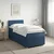 vidaXL Postelja boxspring z vzmetnico Modra 100 x 200 cm Blago