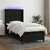 Vidaxl Box spring postelja z vzmetnico LED črna 100x200 cm blago