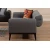 Atelier del Sofa Trosed na razvlačenje Kapri Svetlosivi