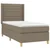 Vidaxl Box spring postelja z vzmetnico taupe 80x200 cm blago