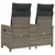 Rekreativna klupa s stolom Siva i tamno siva 126 x 65 x 112 cm