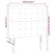 Vidaxl LED posteljno vzglavje temno modro 100x5x118/128 cm žamet