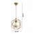 Opviq Luster Sheldon, 26cm, IP20, Zlatne boje