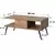 Hanah Home Klub sto Bukle 90x40x50cm Bež-Crni