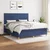 Vidaxl Box spring postelja z vzmetnico modra 160x200 cm blago