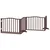 Vidaxl Ograda za pse z vrati zložljiva 6 panelov rjava 480 cm les