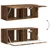 Set TV komoda Zidne 3 pcs Staro drvo Konstruirano drvo