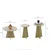 Hanah Home Set klub stolova Mushroom 2, 3 komada, Bež