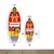 WallXpert dekorativna daska za surf od pleksiglasa Mvsf46M, šarena ilustracija sa simbolima Rumunije, 36 x 100 cm