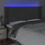 Vidaxl LED posteljno vzglavje temno sivo 163x16x118/128 cm blago
