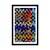 Plakat s paspartujem čudoviti vzorec v barvah - 30x45 white