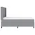 Vidaxl LED Box Spring Postelja Svetlo siva 140 x 190 cm blago