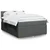 Vidaxl Box spring postelja z vzmetnico temno siva 160x200 cm blago