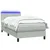 Box Spring krevet s madracem i LED svijetlo sivi 80x210 cm baršun