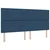 Vidaxl LED Box Spring Postelja z vzglavjem Modra 200 x 200 cm blago