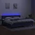 Vidaxl Box spring postelja z vzmetnico LED modra 200x200 cm blago