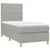 Vidaxl Box spring postelja z vzmetnico svetlo siv 100x200 cm blago