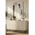 Hanah Home komoda Zeynep 180, 180 cm, bela / travertin