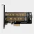 AXAGON PCEM2-D, PCIe x4 - M.2 NVMe M-key + SATA B-key adapter, vključno z LP